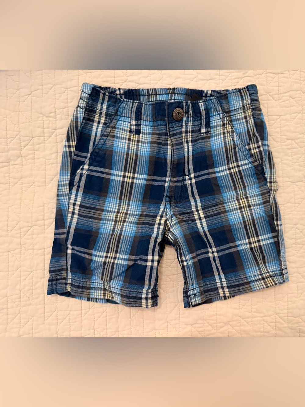 Calvin Klein Jeans Blue Plaid Kids Shorts